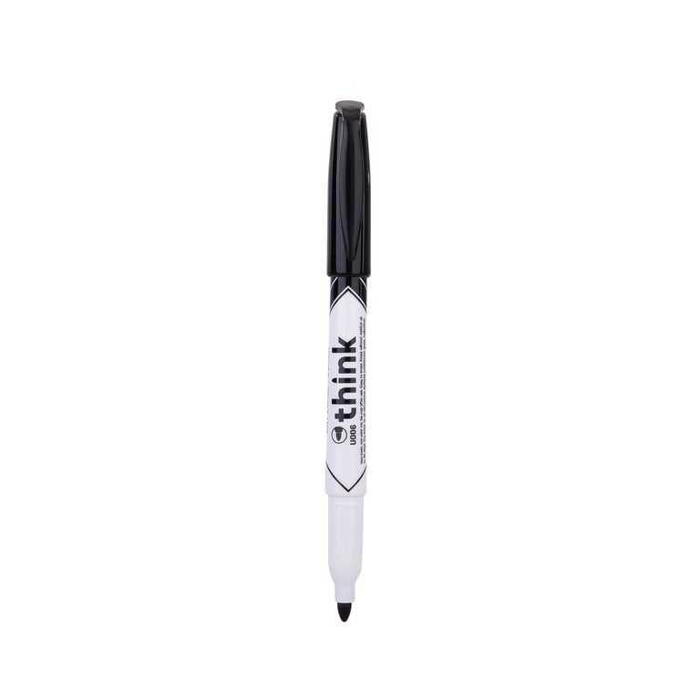 Deli White Board Marker Slim Black U00620