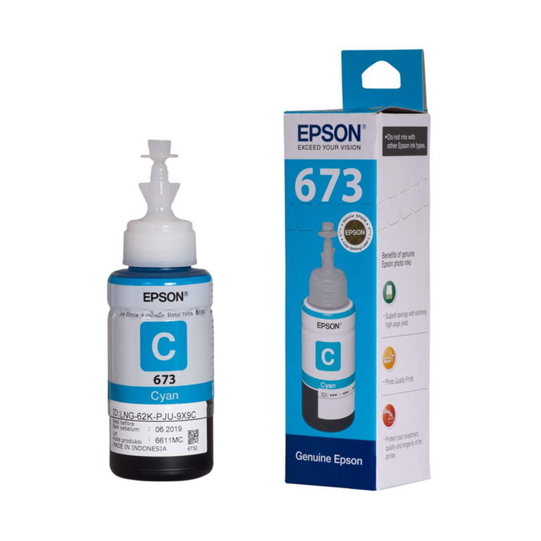 Epson Ink Bottle 673 Cyan C13T672398