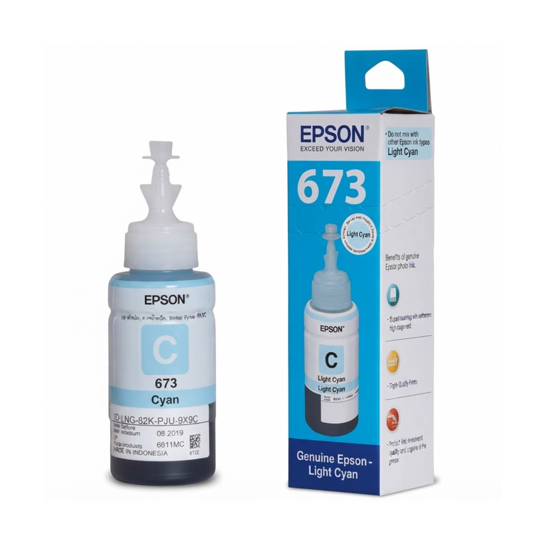 Epson Ink Bottle 673 Light Cyan C13T673598