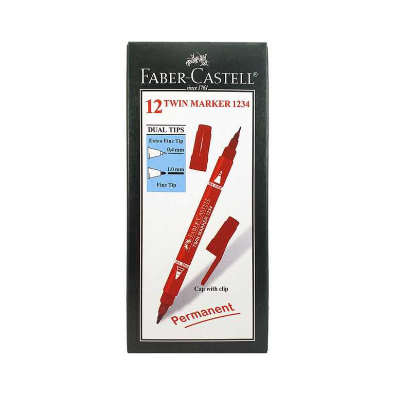 Faber-Castell Twin Cddvd 1234 Red 252921-12