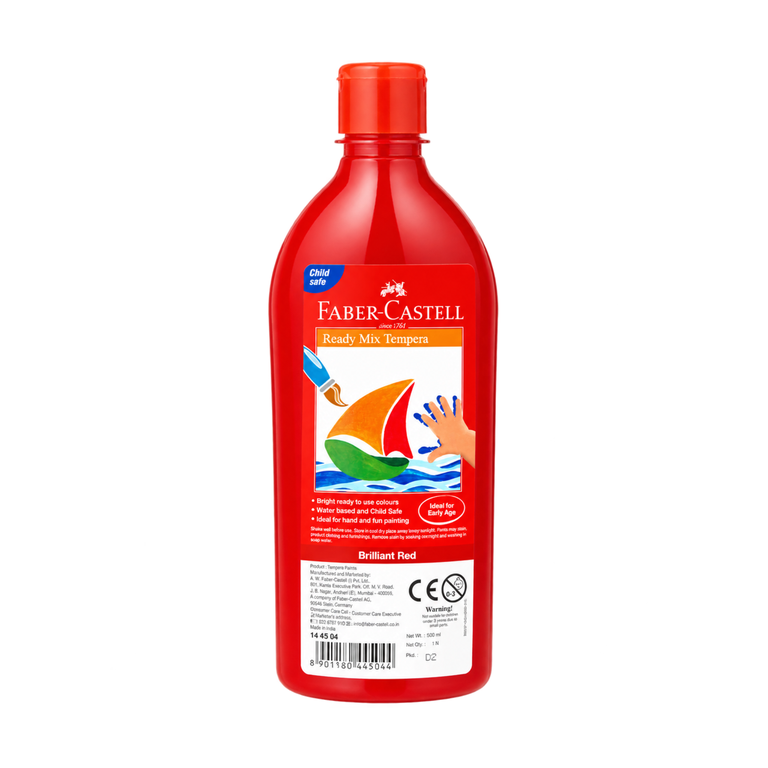 Faber-Castell Tempara Paint 500ML 1144504 Brilliant Red