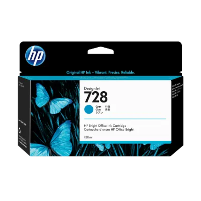 HP 728 Cartridge Cyan 130ML