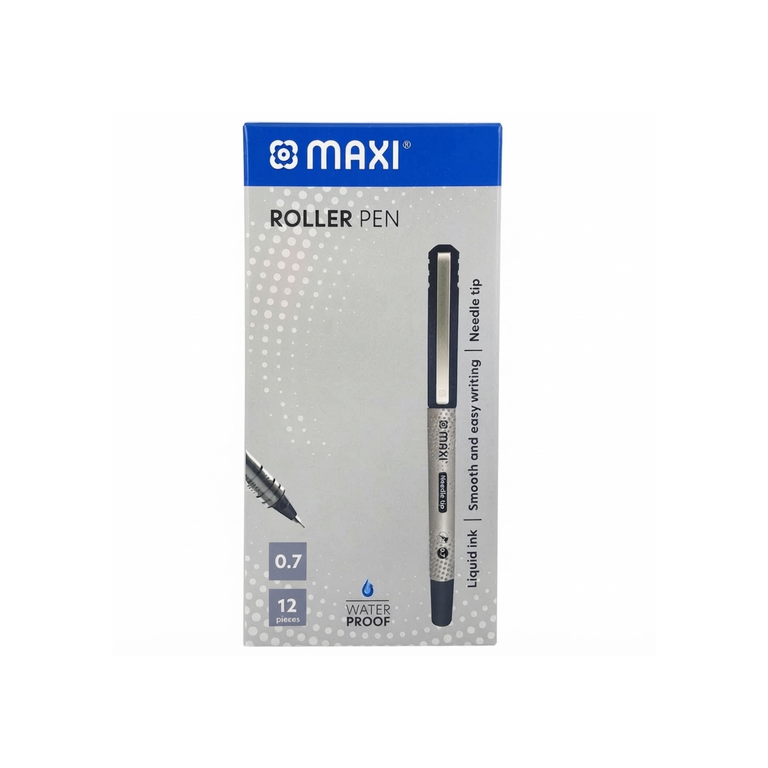 Maxi Roller Pen 0.7MM Needle Tip Black MX-NPR712-BLK