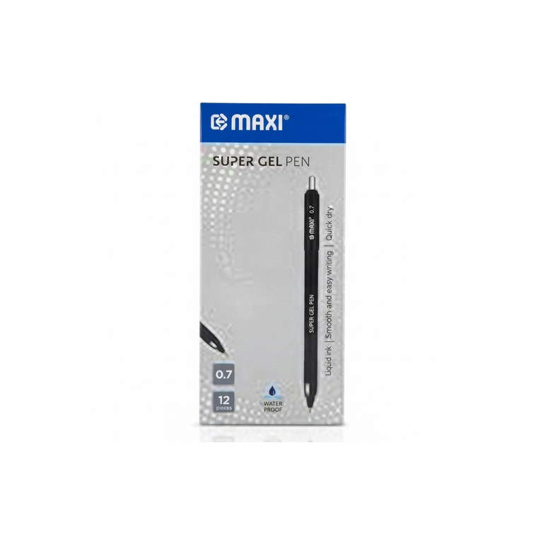 Maxi Gel Pen 0.7MM Black MX-GP7-BLK