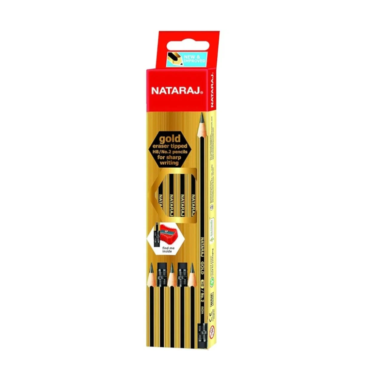 Nataraj Pencil Gold Eraser Tipped 201052008