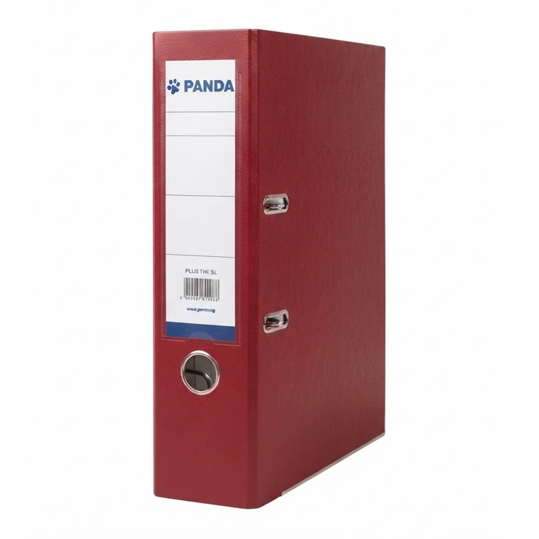 Panda Box File Pvc 75MM Maroon