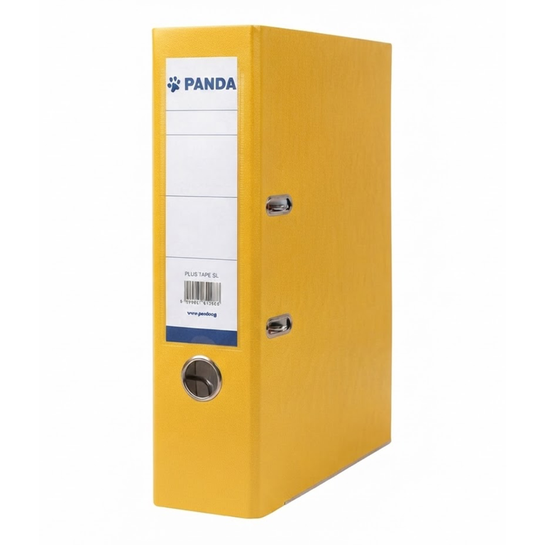 Panda Box File Pvc 75MM Yellow
