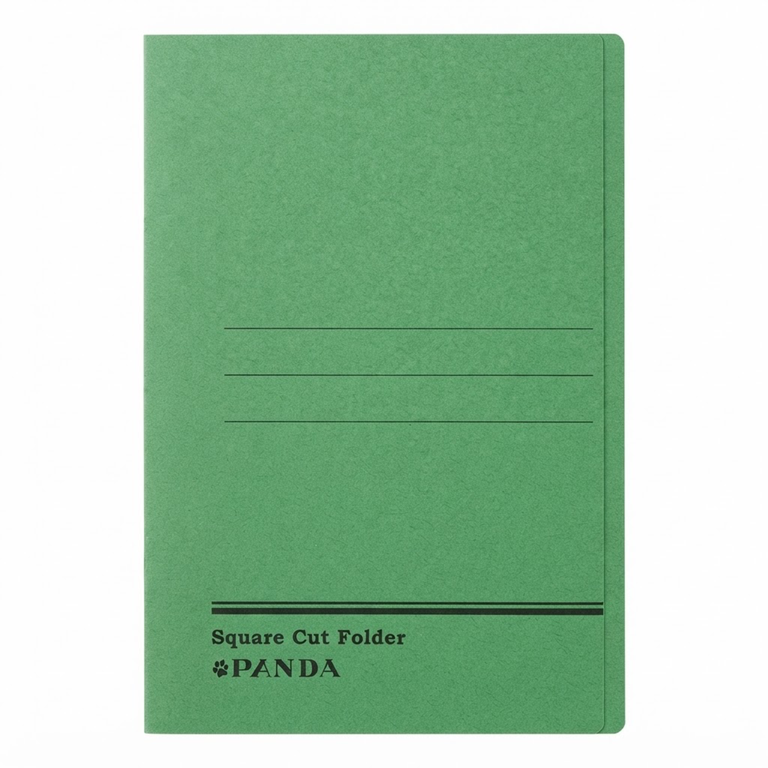 Panda Square Cut Folder Green