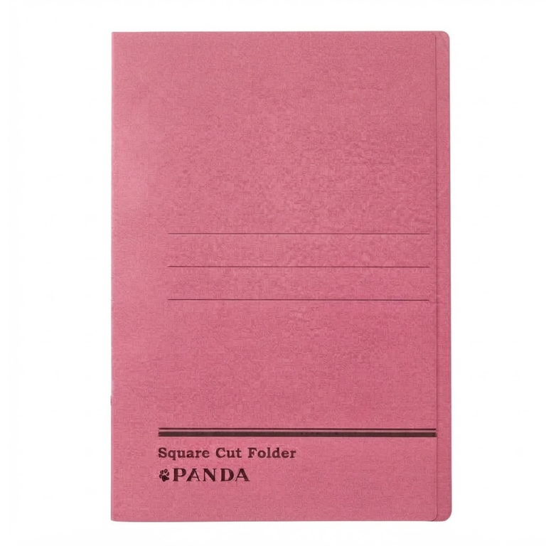 Panda Square Cut Folder Pink