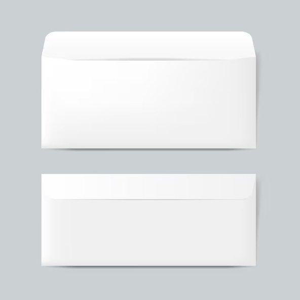 White Letter Envelope 115X225