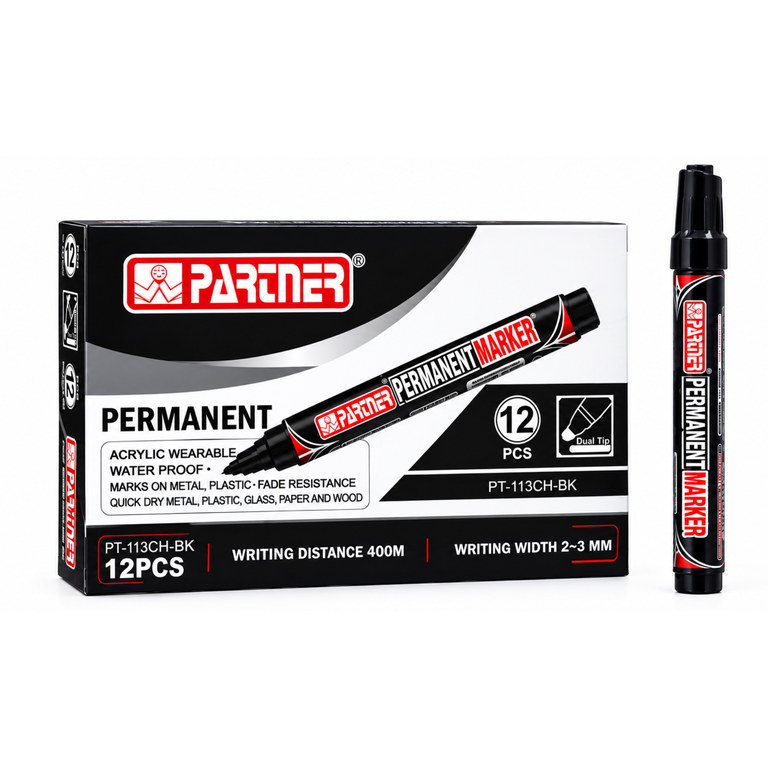 Partner Permanent Marker Black PT-113CH-BK