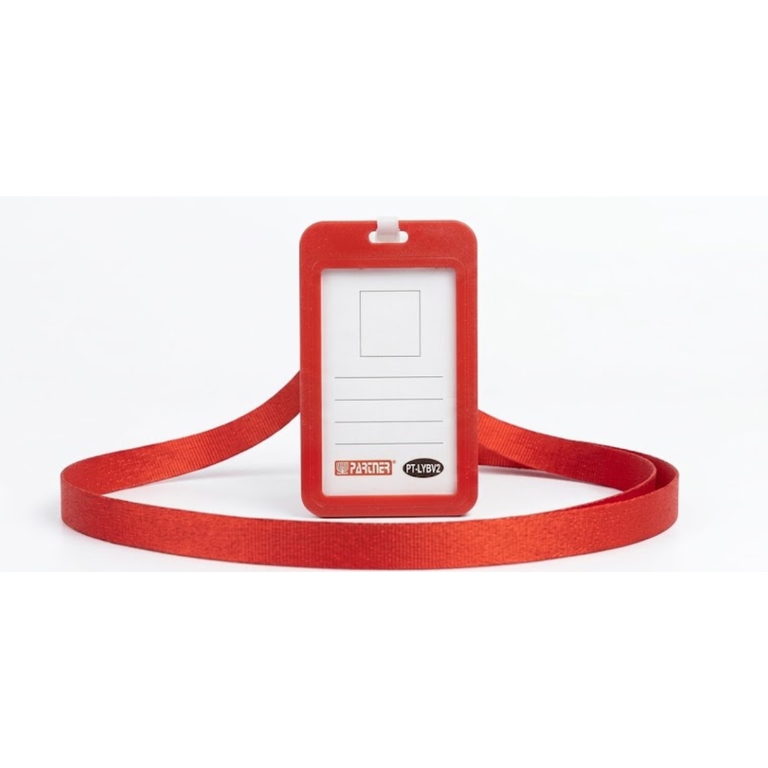 Partner ID Card Holder With Lanyard Red PT-LYBV2
