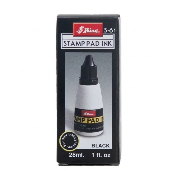 Shiny Stamp Pad Ink Blue S61 Black