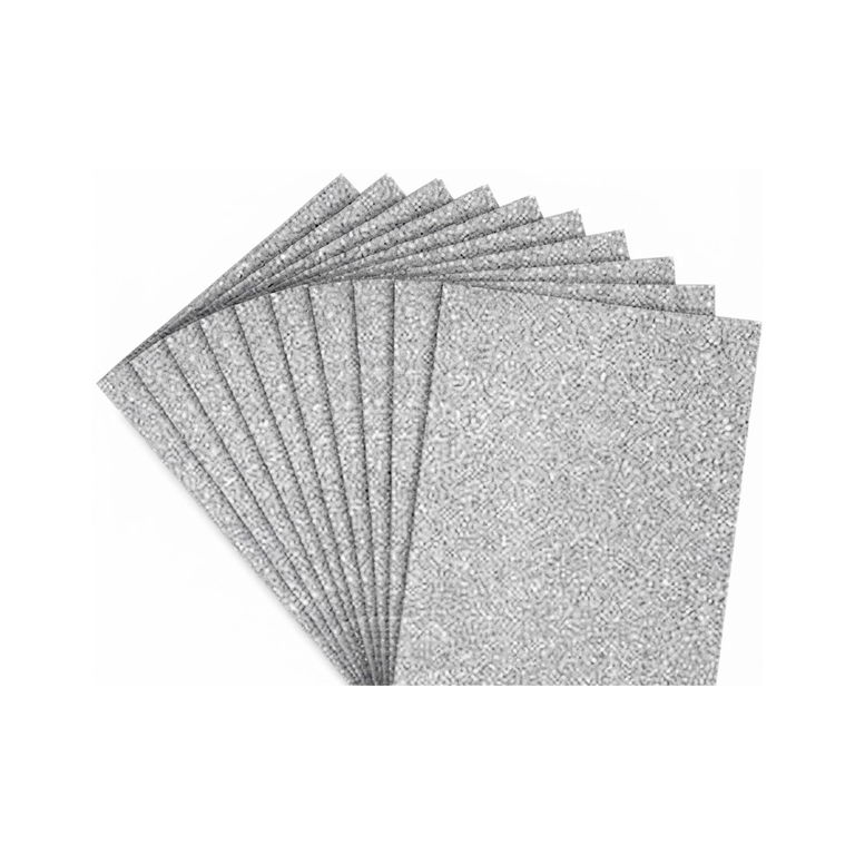 Eva Glitter Foam Sheet Silver 50X70