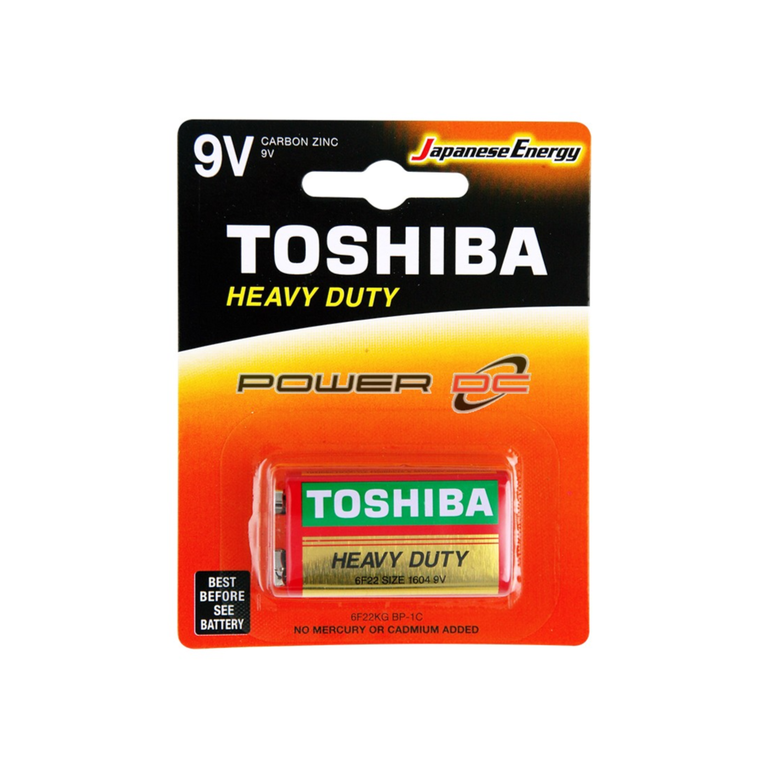 Toshiba 9V Battery Carbon Zinc 6F22/9V