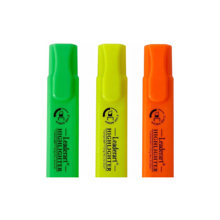 Highlighters Yellow Green Orange